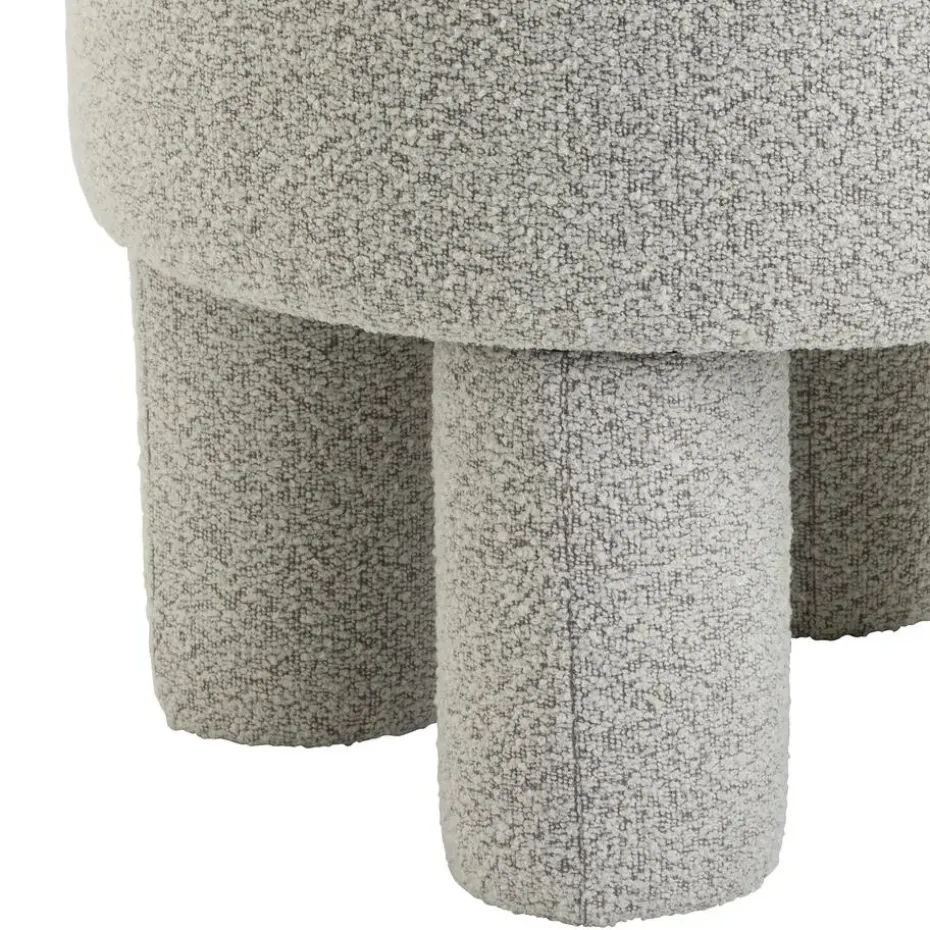 Poef Demi - Bouclé Naturel