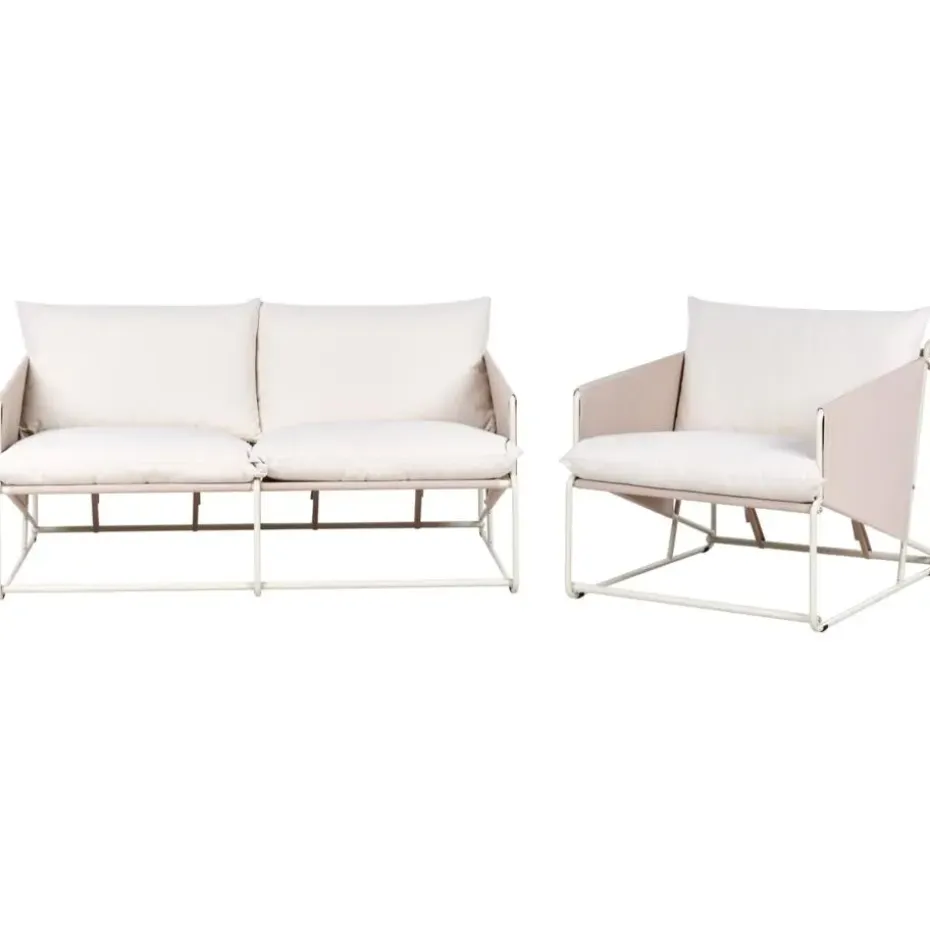 PONTE - Loungeset 3-zits - Taupe - Staal