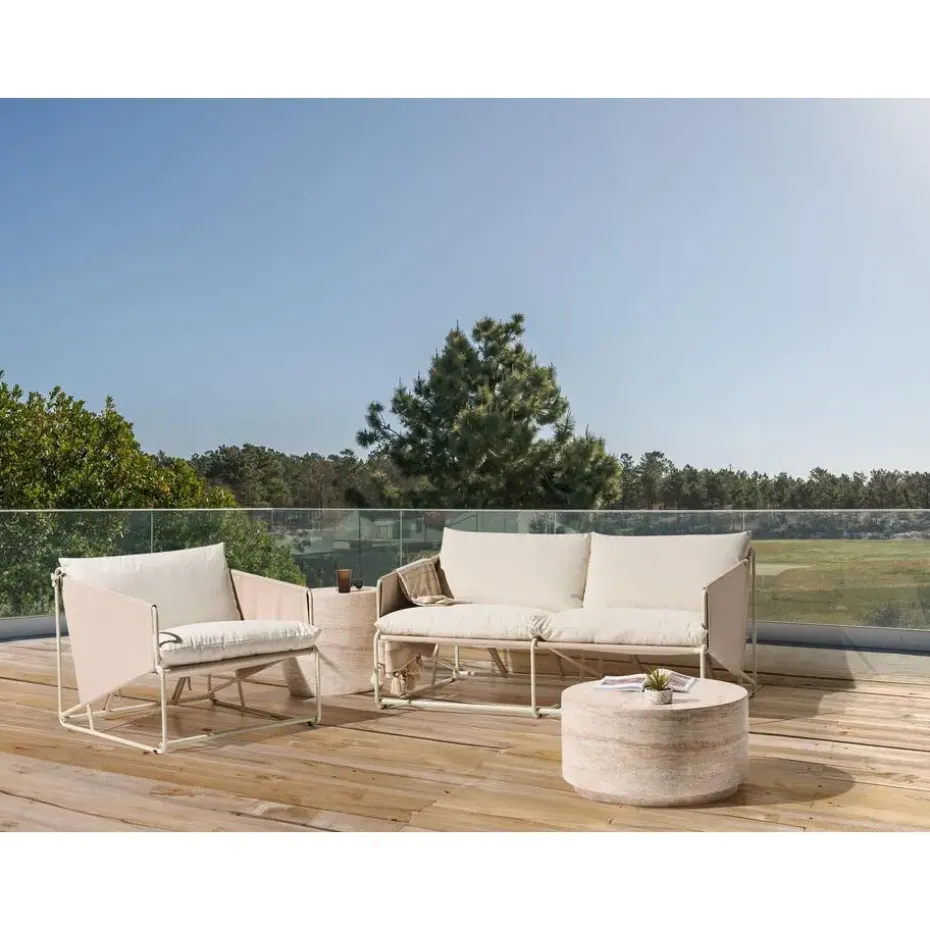 PONTE - Loungeset 3-zits - Taupe - Staal