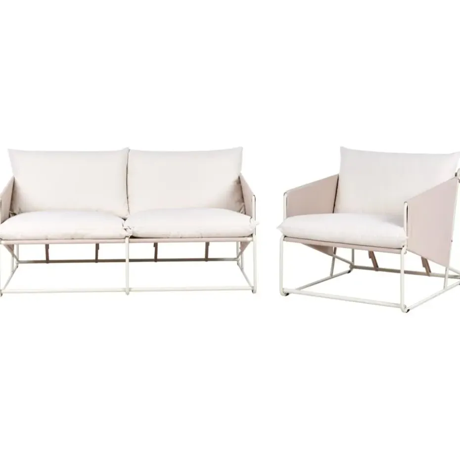 PONTE - Loungeset 3-zits - Taupe - Staal
