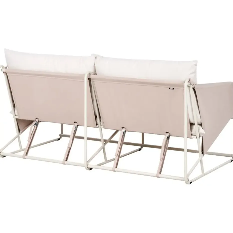 PONTE - Tweezitsbank - Taupe - Staal