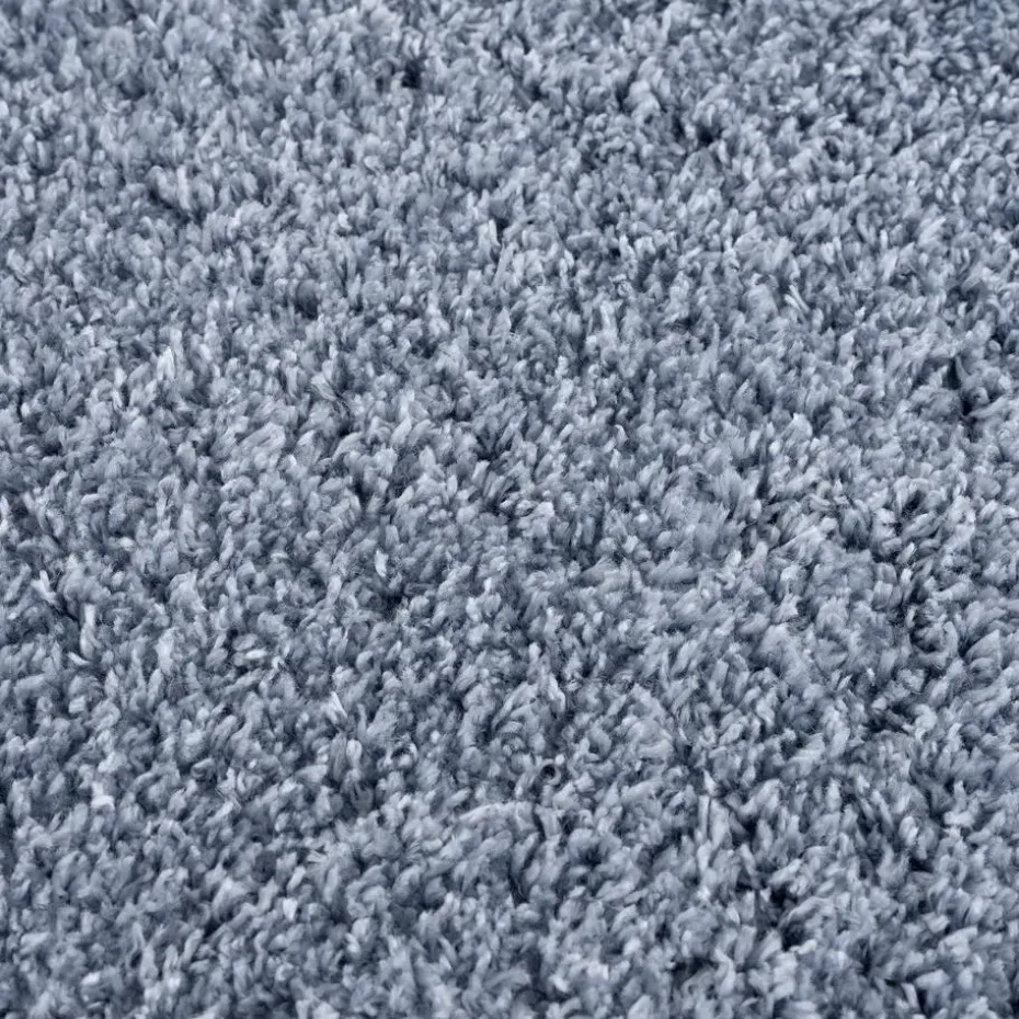 Porto Soft Fluffy Vloerkleed Hoogpolig Effen Blauw - 140X200 CM
