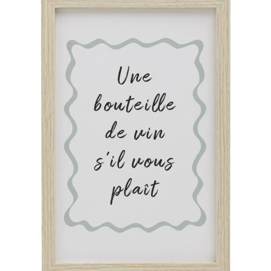 Poster Bouteille - MDF/glas - 30x20 cm