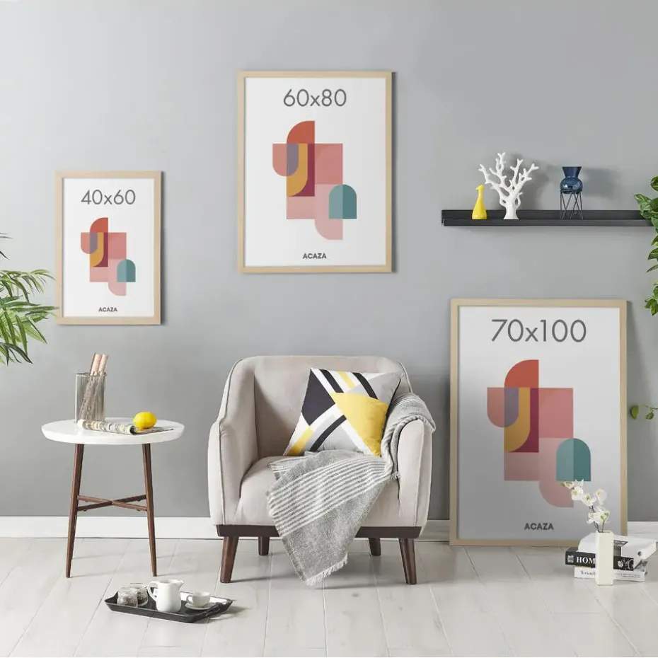Poster Lijst - Kader voor Foto's van 70 x 100 cm, MDF Hout - Lichte eik Kleur
