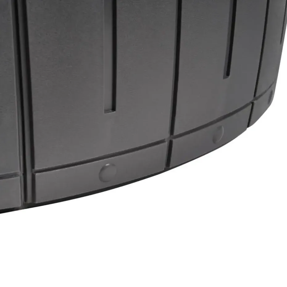 PRINOS - Kussenbox - Grijs - ⌀ 56 cm - Synthetisch materiaal