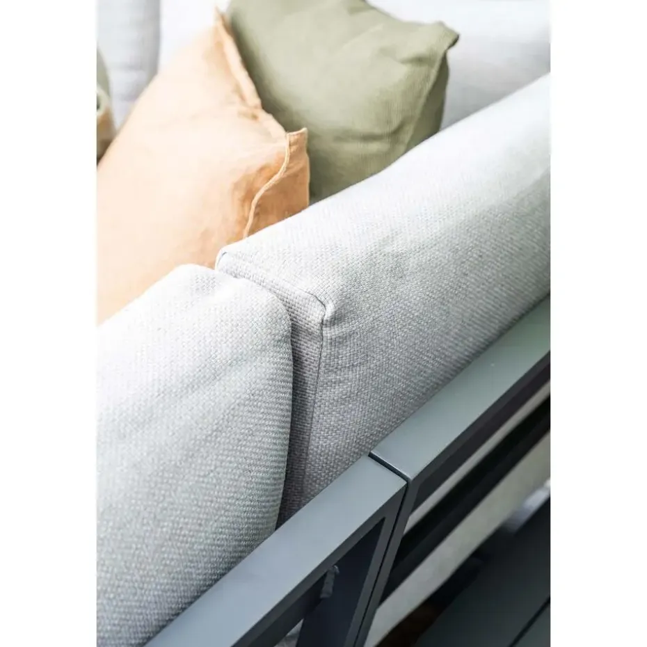 Prinos loungeset - 4-delig - carbon black - valley sand