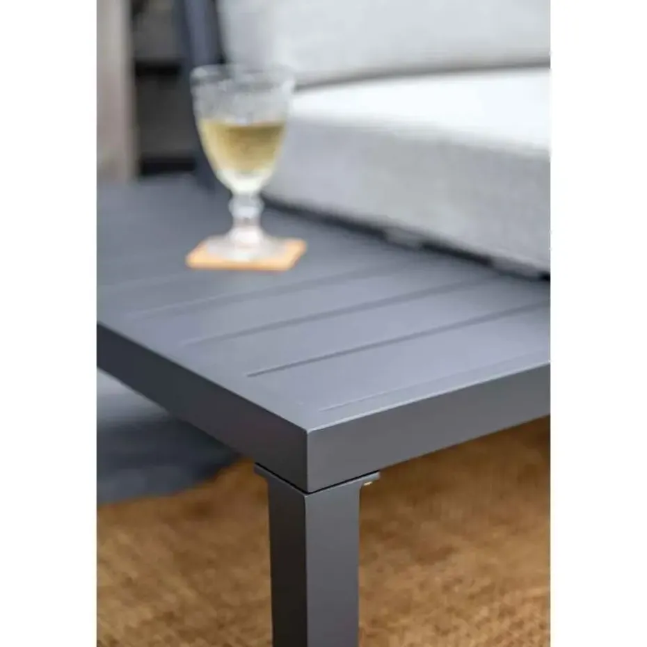 Prinos loungeset - 4-delig - carbon black - valley sand