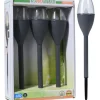 Pro Garden Solar LED lantaarns - 3x st - zwart - 31 cm