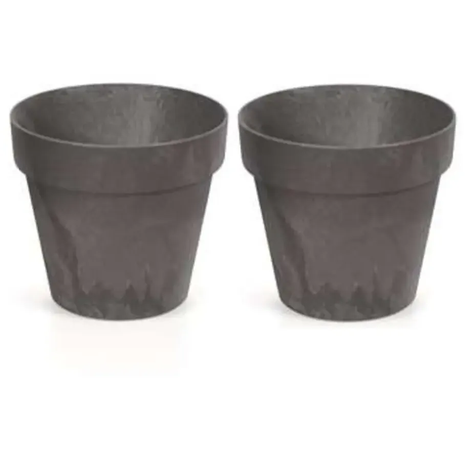 Prosperplast Bloempot - antraciet - betonlook - 30 cm