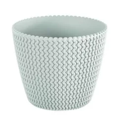 Prosperplast Bloempot Splofy - wit - rond - kunststof - 35 cm