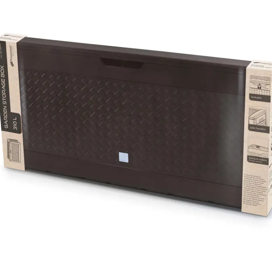 Prosperplast Opbergbox - bruin - 310 liter - 119 x 48 x 60 cm