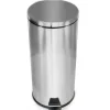 Prullebak/pedaalemmer - 30 liter - 64 x 36 x 30cm - chroomkleurig
