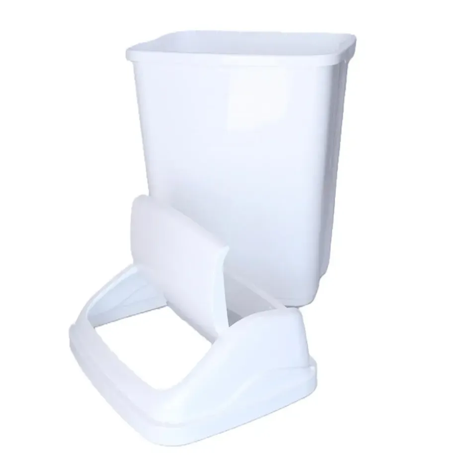 Prullenbak/afvalbak - 16 liter - kunststof - wit - 35 x 44