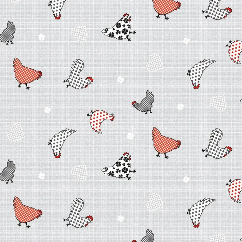 PVC Tafelzeil kippen - 140 x 240 cm