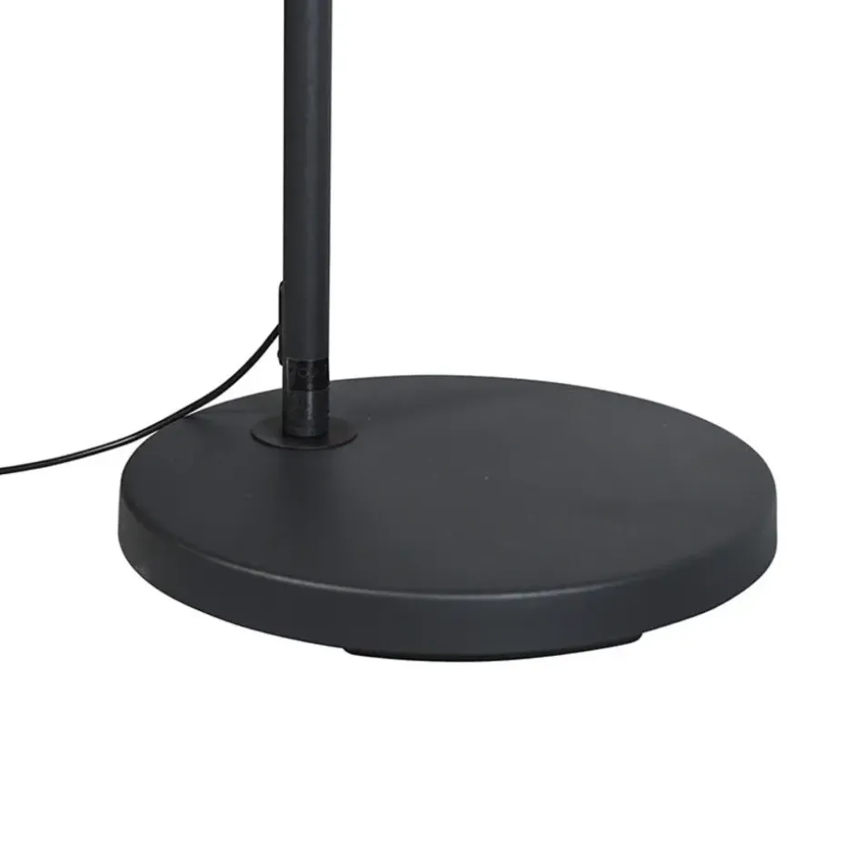 Qazqa booglampen arc zwart e27