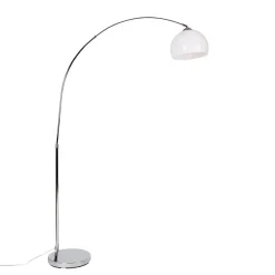 Qazqa booglampen arc-basic zilverkleurig e27