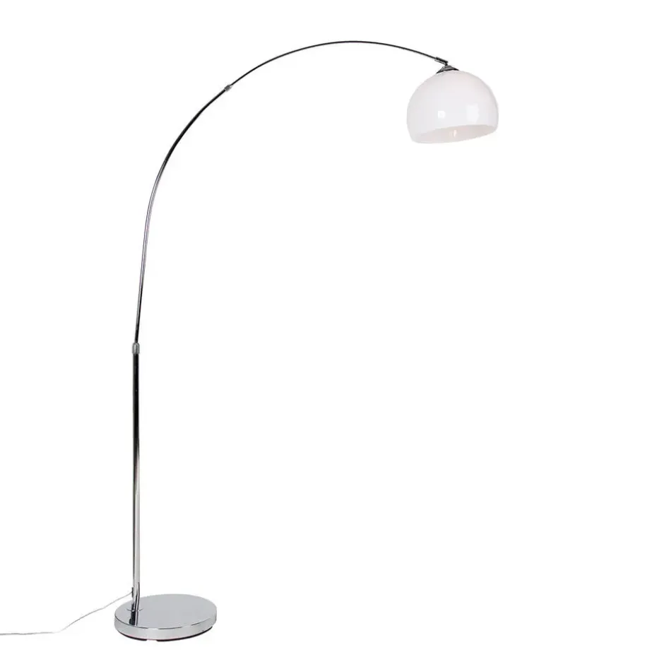 Qazqa booglampen arc-basic zilverkleurig e27