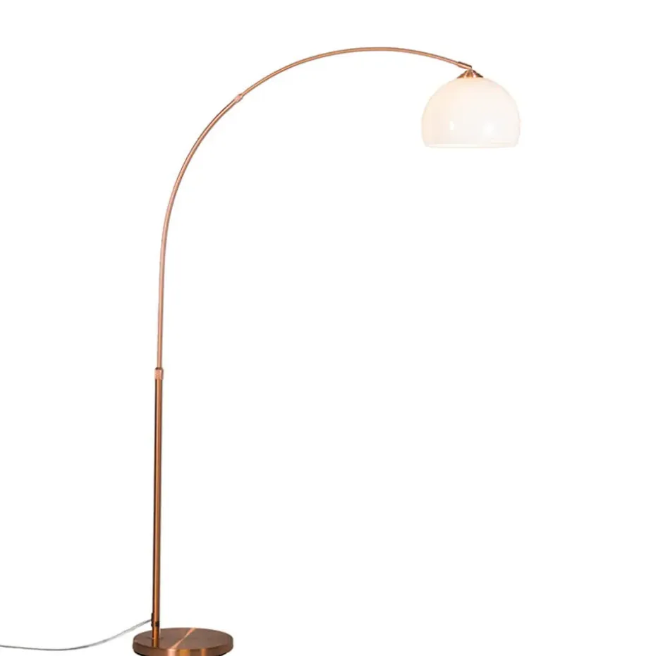 Qazqa booglampen arc-basic bruin e27