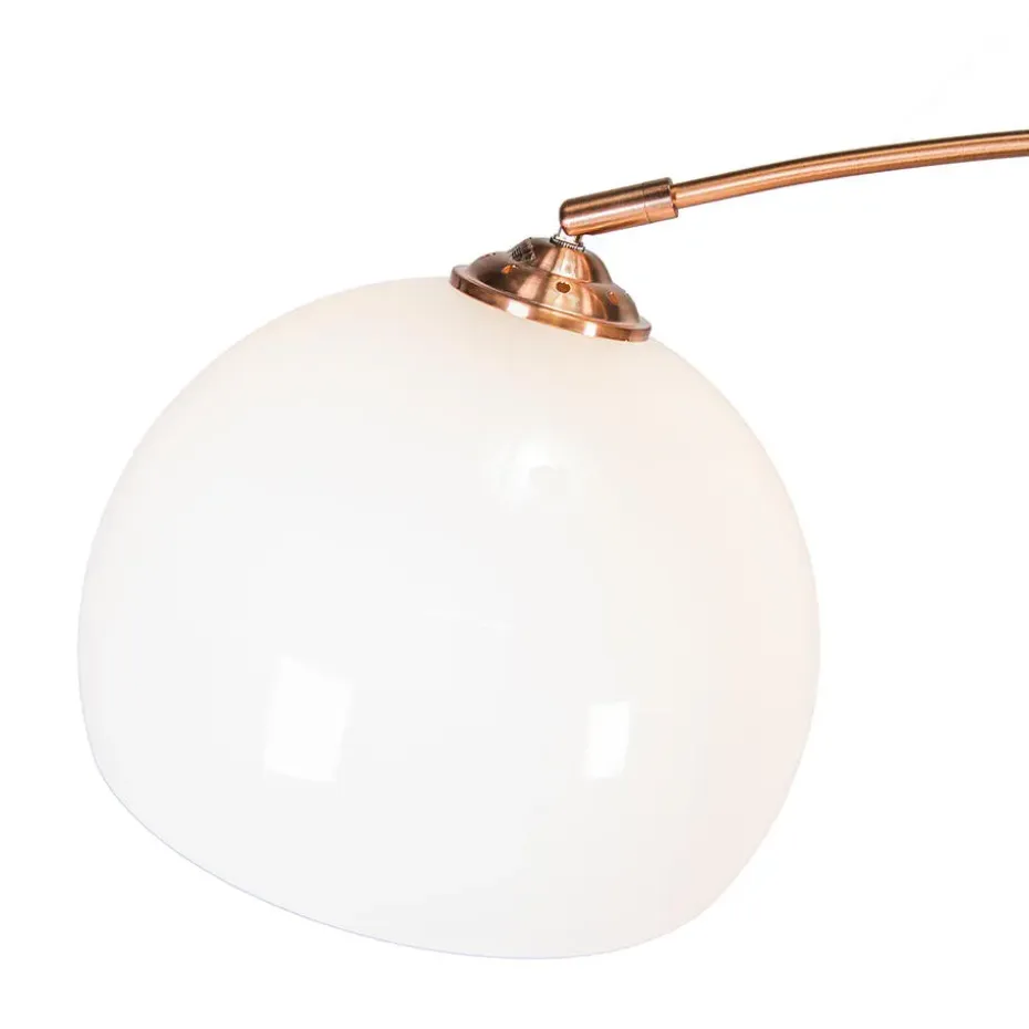 Qazqa booglampen arc-basic bruin e27