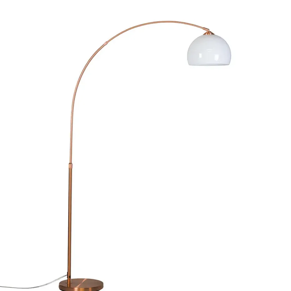 Qazqa booglampen arc-basic bruin e27