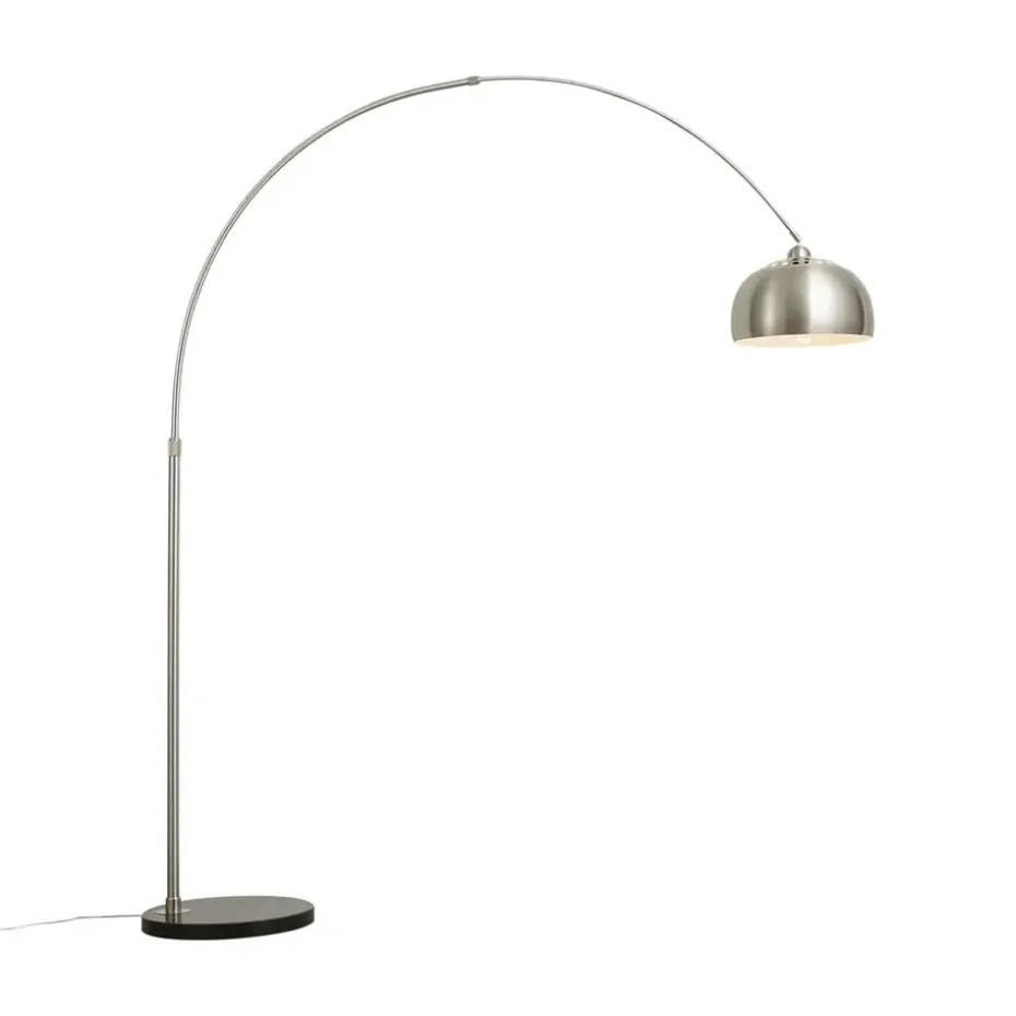 Qazqa booglampen booglamp xxl zilverkleurig e27