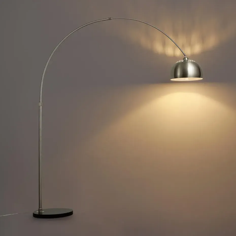 Qazqa booglampen booglamp xxl zilverkleurig e27