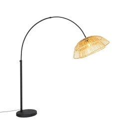Qazqa booglampen pua crème e27