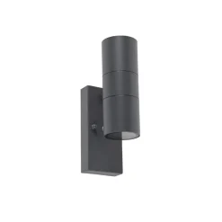 Qazqa buitenlampen met sensor duo grijs gu10