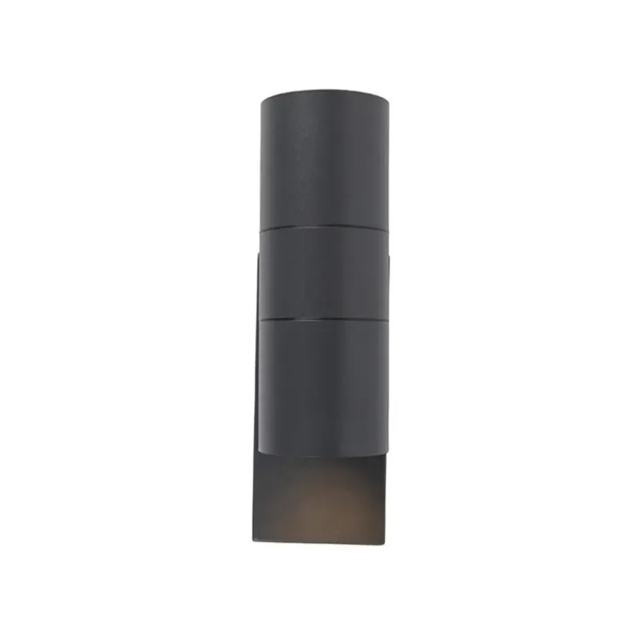 Qazqa buitenlampen met sensor duo grijs gu10