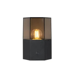 Qazqa buitenlampen met sensor denmark zwart e27
