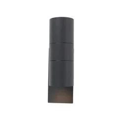 Qazqa buitenlampen met sensor duo grijs gu10