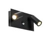 Qazqa buitenlampen met sensor simon zwart geïntegreerde led