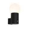Qazqa buitenlampen met sensor huma zwart e27