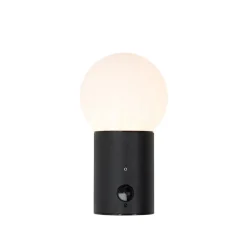 Qazqa buitenlampen met sensor huma zwart e27