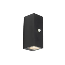 Qazqa buitenlampen met sensor baleno zwart gu10