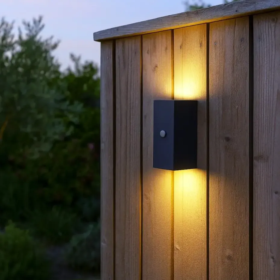 Qazqa buitenlampen met sensor baleno zwart gu10
