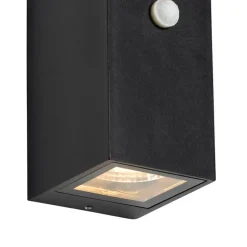 Qazqa buitenlampen met sensor baleno zwart gu10