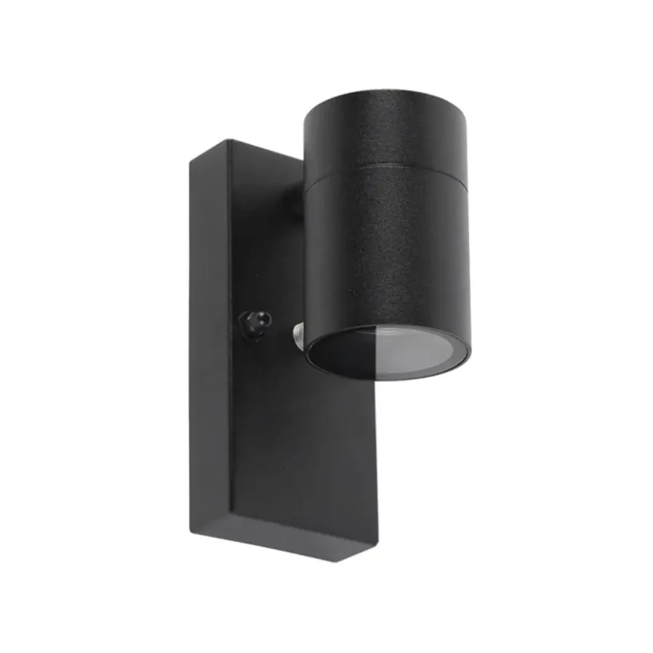 Qazqa buitenlampen met sensor solo zwart gu10