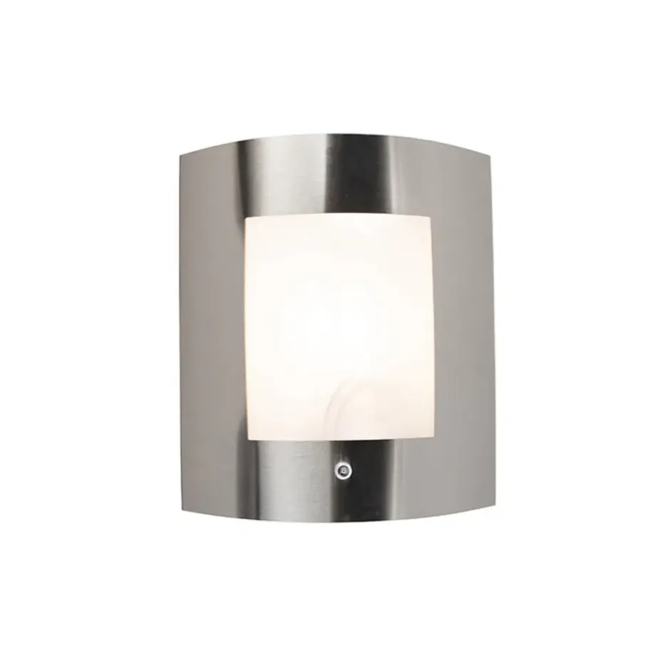 Qazqa buitenlampen met sensor emmerald zilverkleurig e27