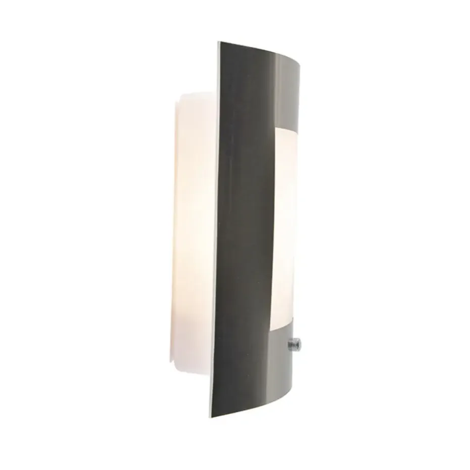Qazqa buitenlampen met sensor emmerald zilverkleurig e27