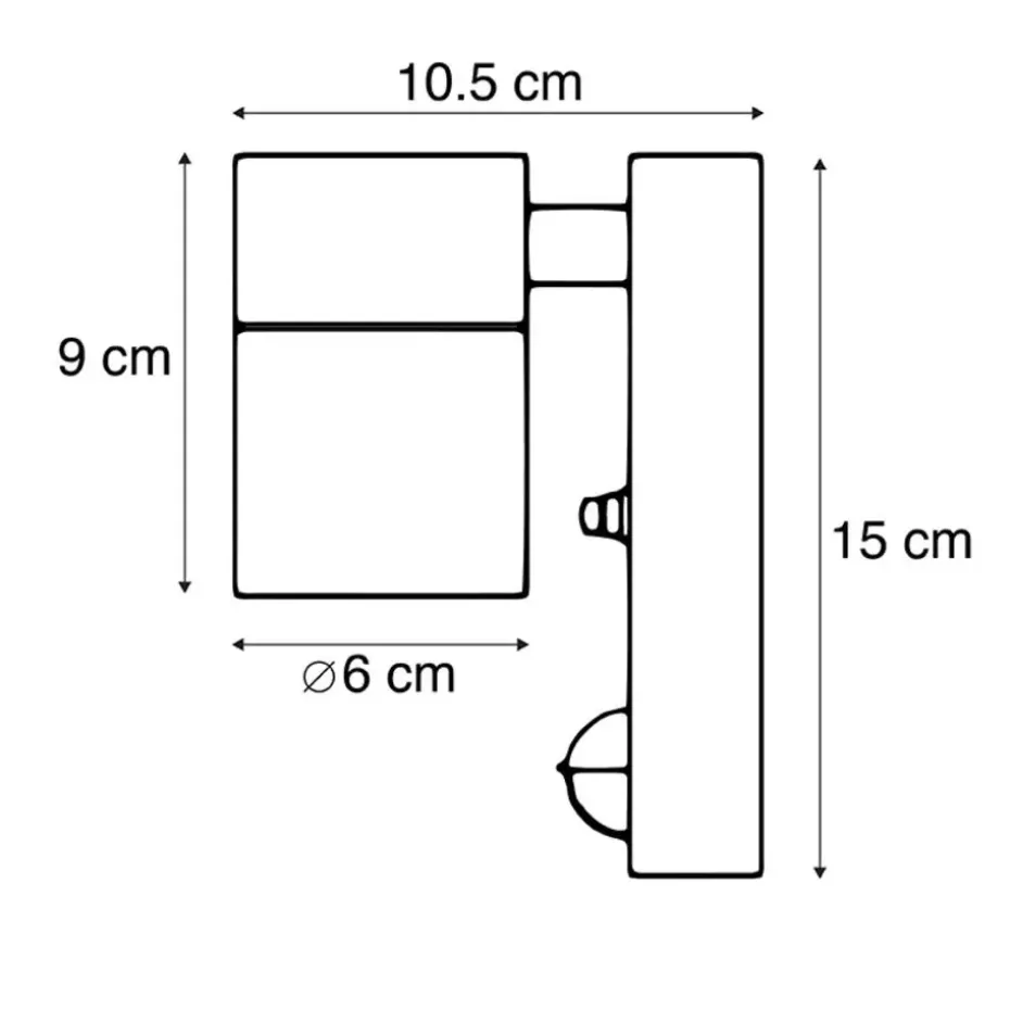 Qazqa buitenlampen met sensor solo zwart gu10