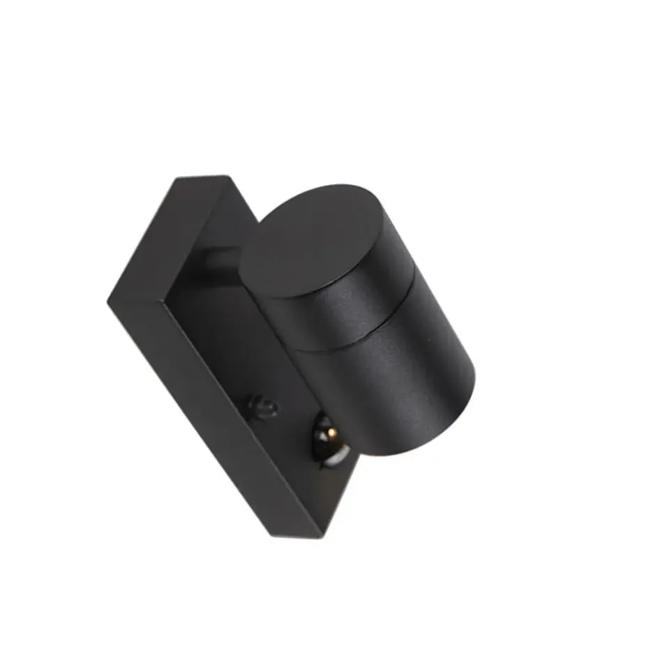 Qazqa buitenlampen met sensor solo zwart gu10