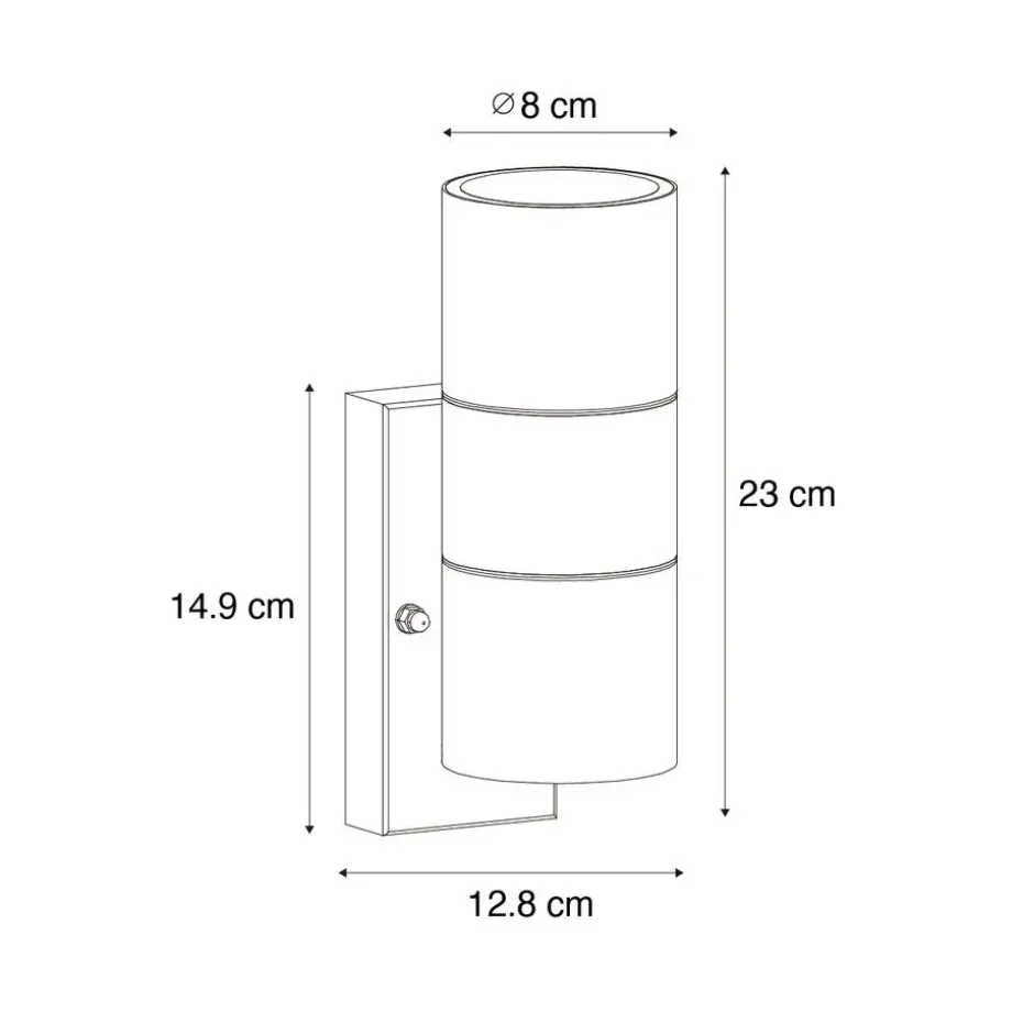 Qazqa buitenlampen met sensor duo zwart gu10
