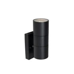 Qazqa buitenlampen met sensor duo zwart gu10