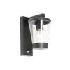 Qazqa buitenlampen met sensor joren zwart e27