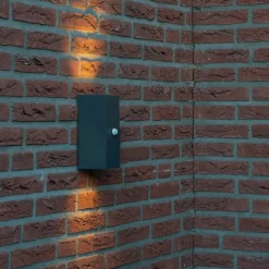 Qazqa buitenlampen met sensor baleno grijs gu10
