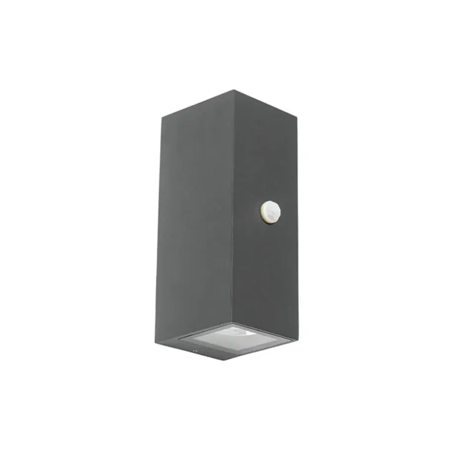 Qazqa buitenlampen met sensor baleno grijs gu10