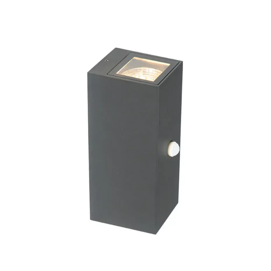 Qazqa buitenlampen met sensor baleno grijs gu10