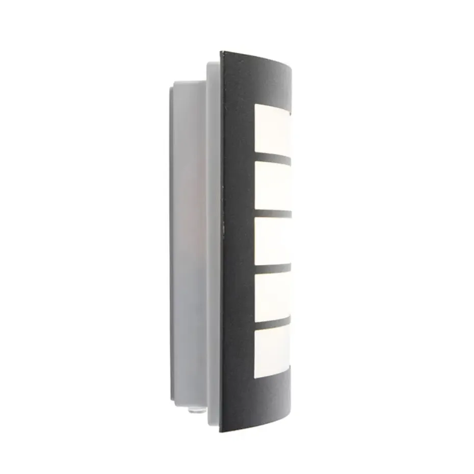 Qazqa buitenlampen met sensor miro zwart e27