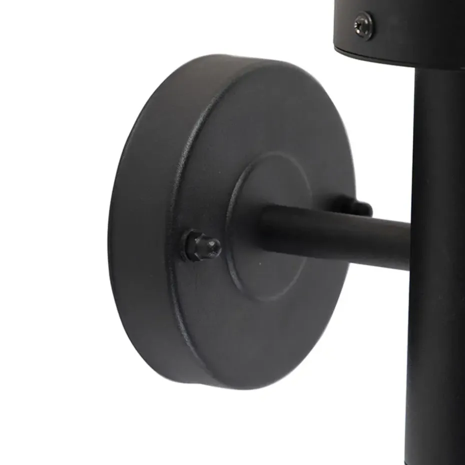 Qazqa buitenlampen met sensor gleam zwart e27